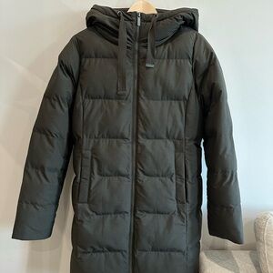 Army Green Hooded Puffer Coat